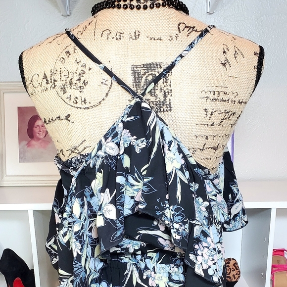 Abound Floral Cold Sholder Razorback Strap Dress - Picture 5 of 6